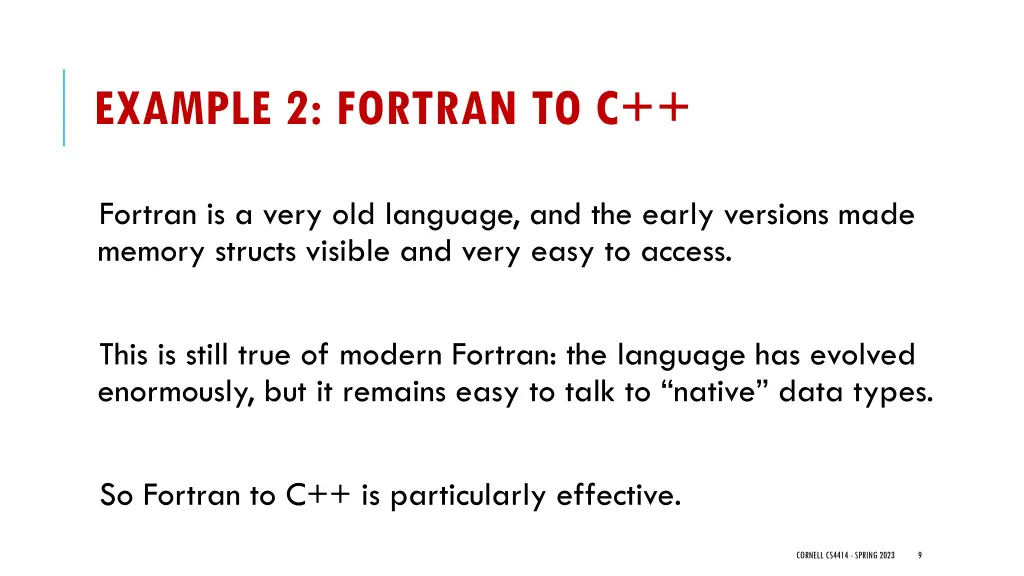 example 2 fortran to c