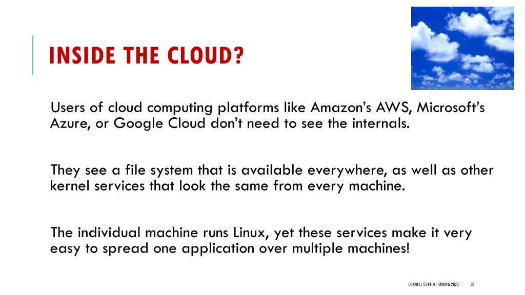 inside the cloud