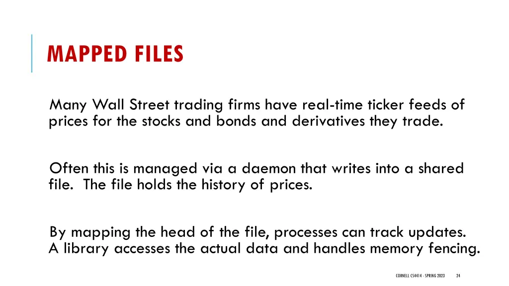 mapped files