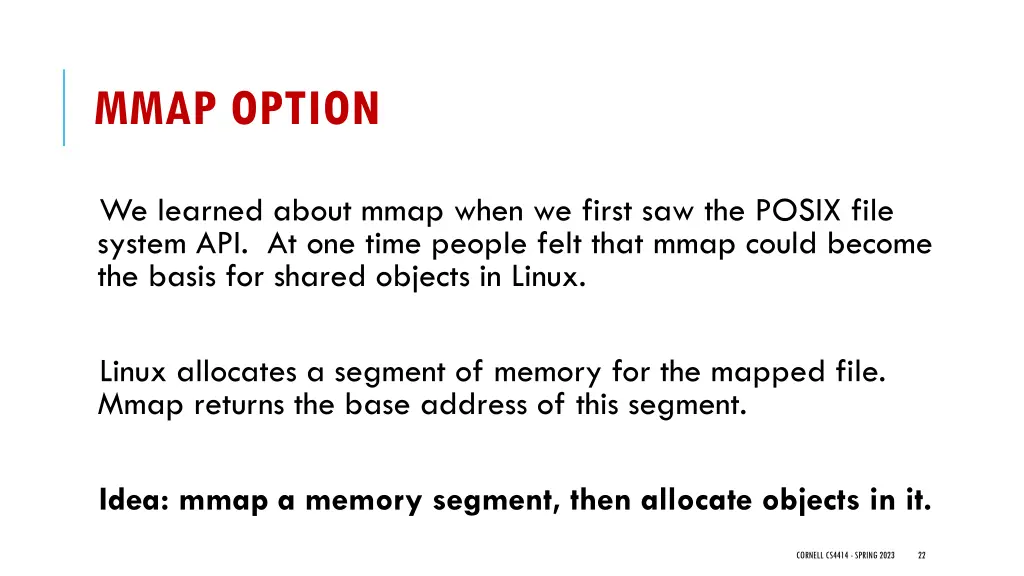 mmap option