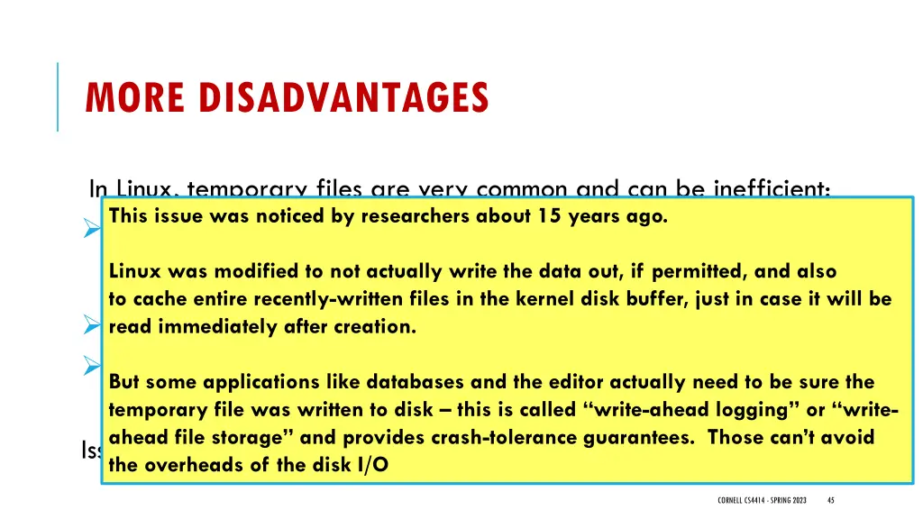more disadvantages 1