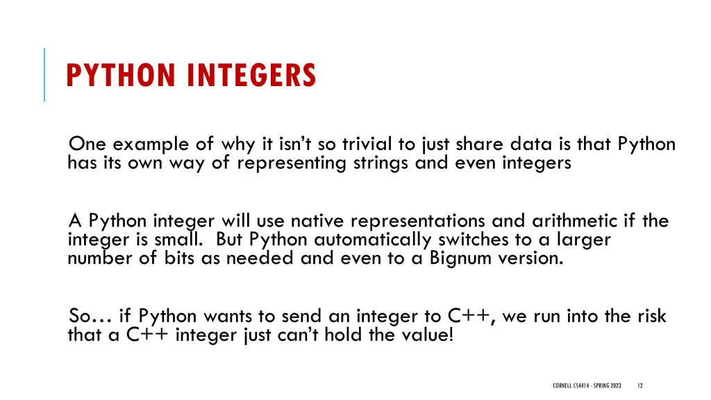 python integers