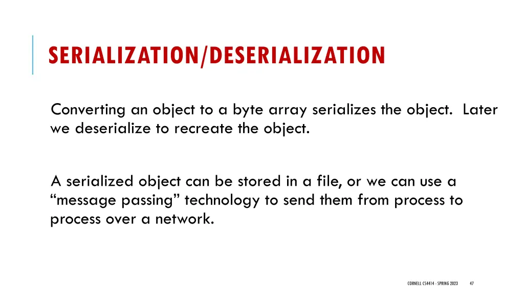 serialization deserialization