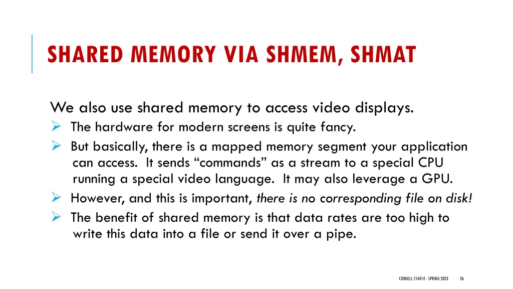 shared memory via shmem shmat