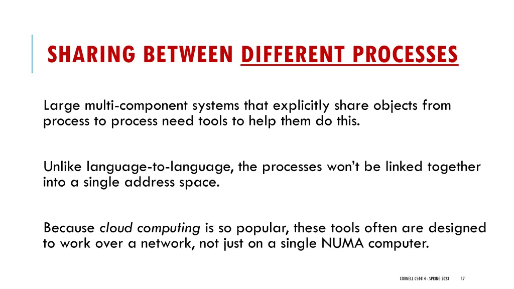 sharing between different processes