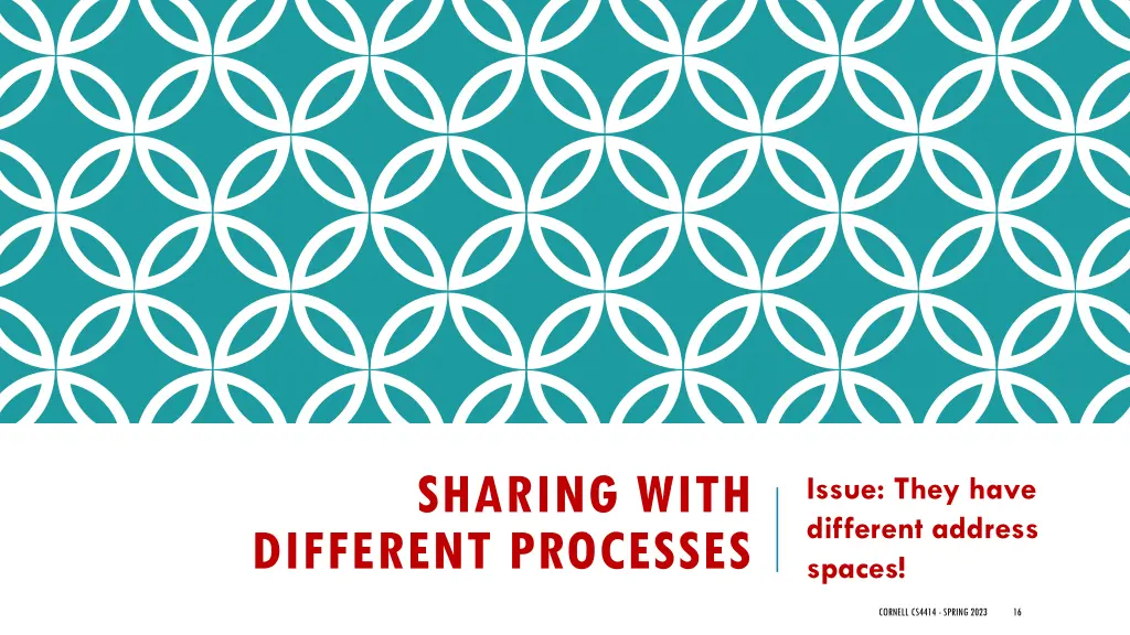sharing with different processes