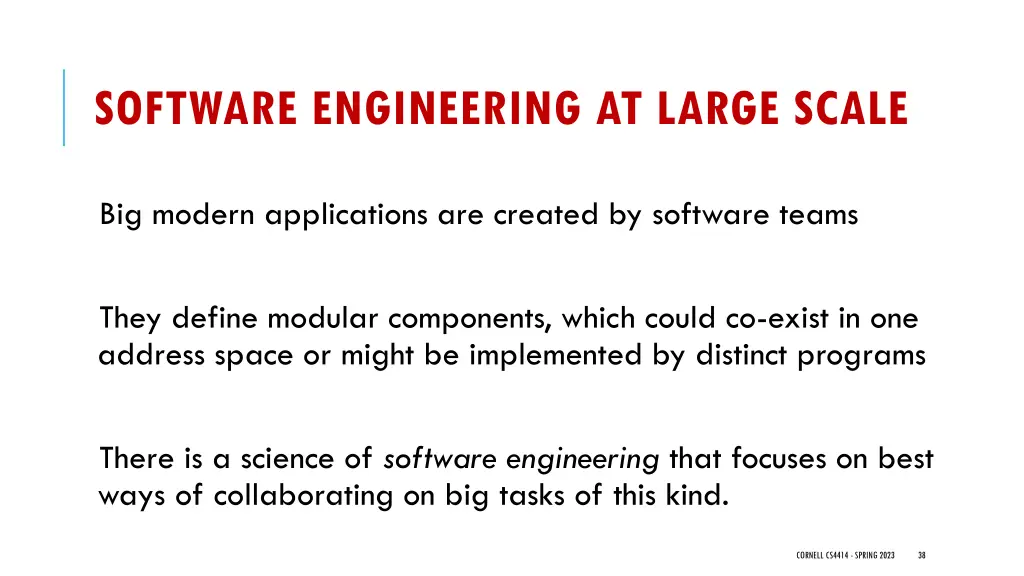 software engineering at large scale