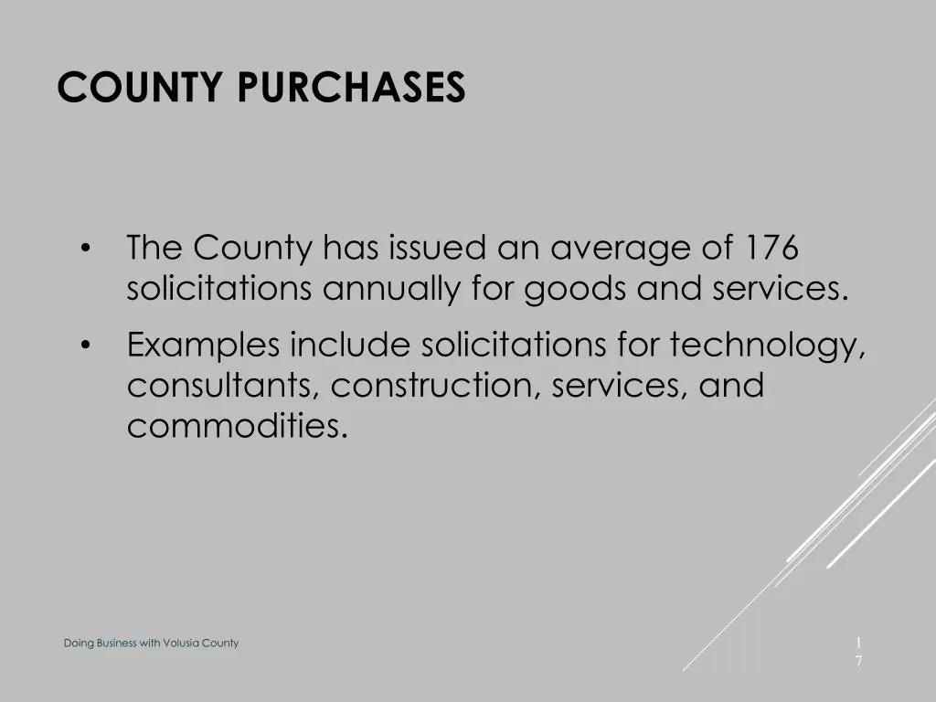 county purchases