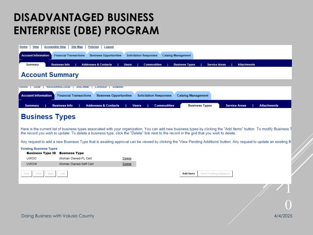 disadvantaged business enterprise dbe program 5