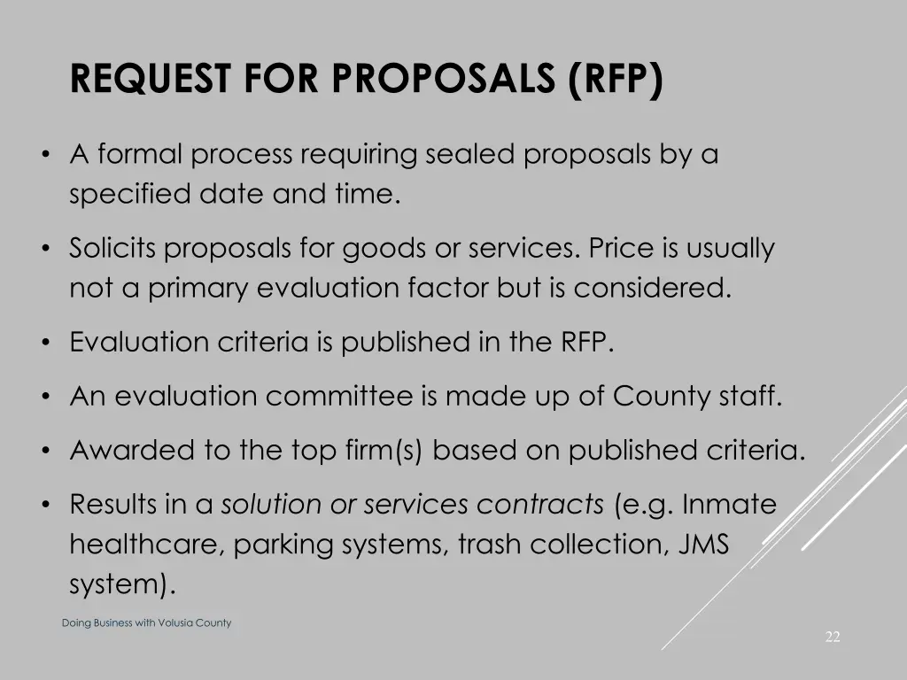 request for proposals rfp