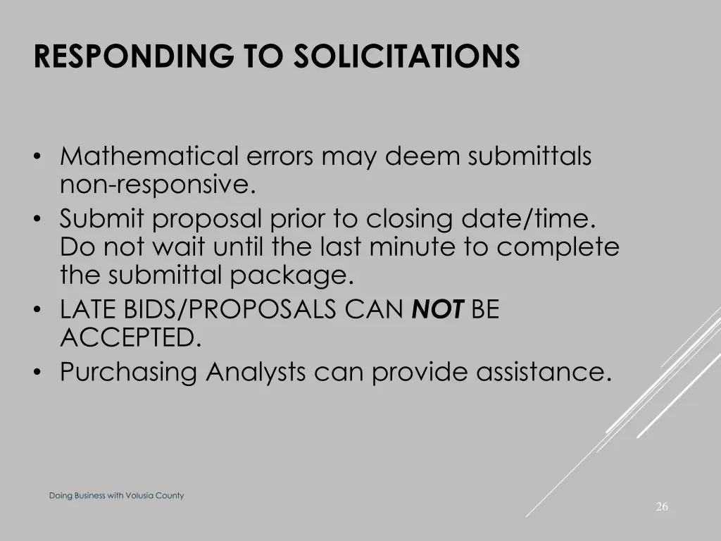 responding to solicitations 1