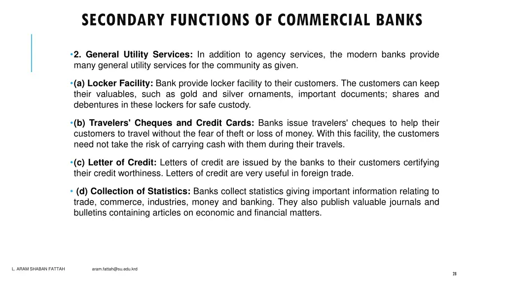 secondary functions of commercial banks 3