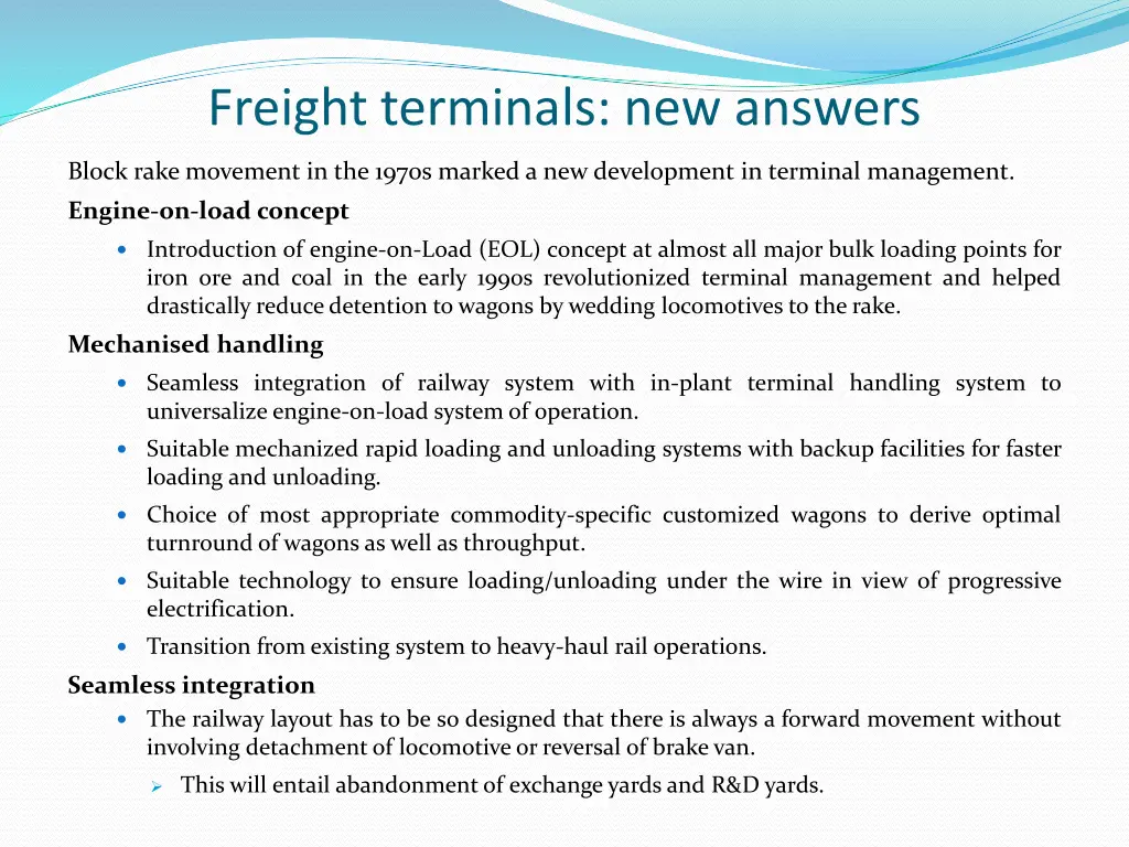 freight terminals new answers