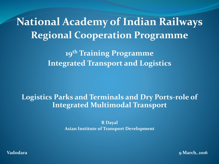 national academy of indian railways regional