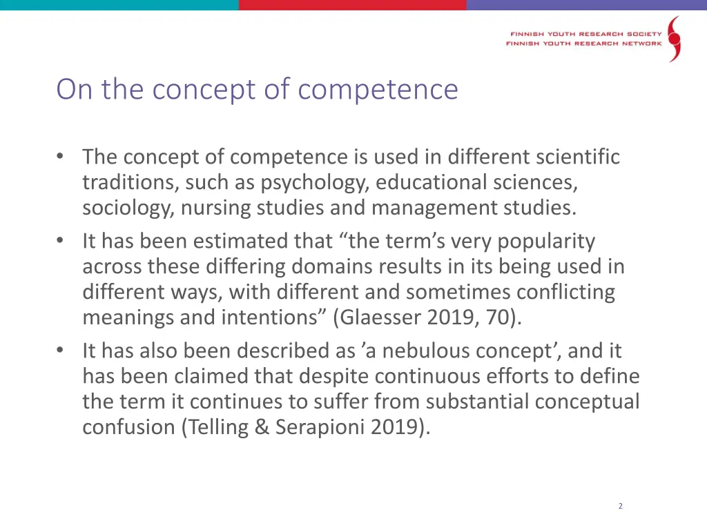 on the concept of competence