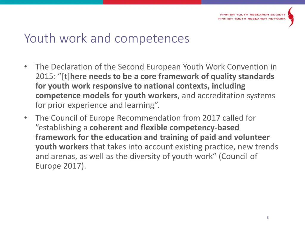 youth work and competences