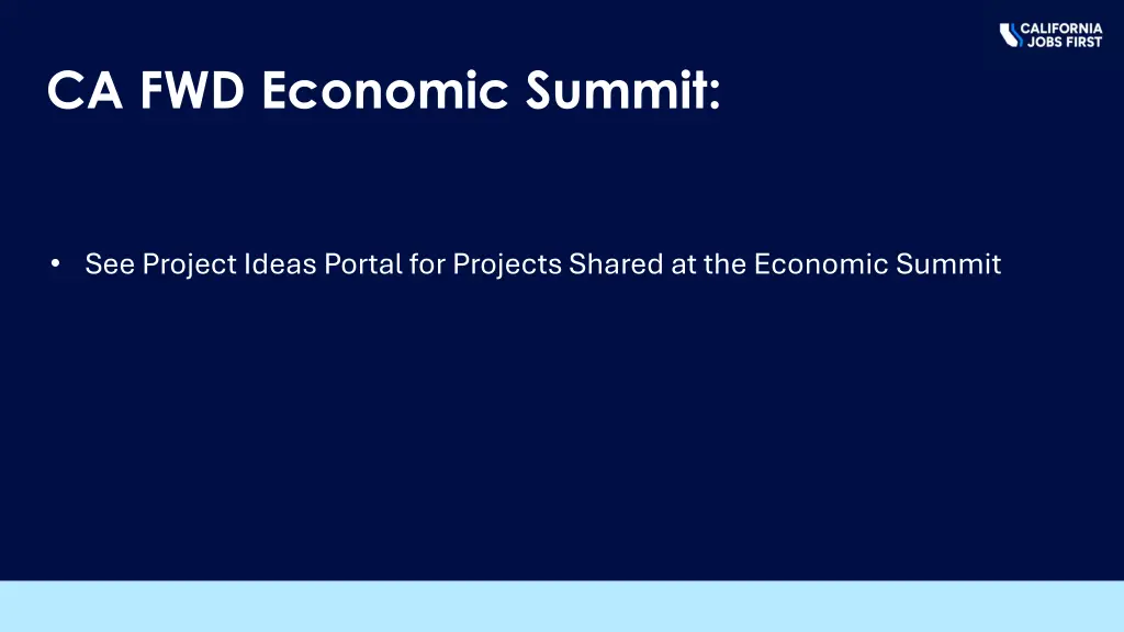 ca fwd economic summit