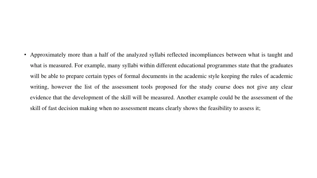 approximately more than a half of the analyzed