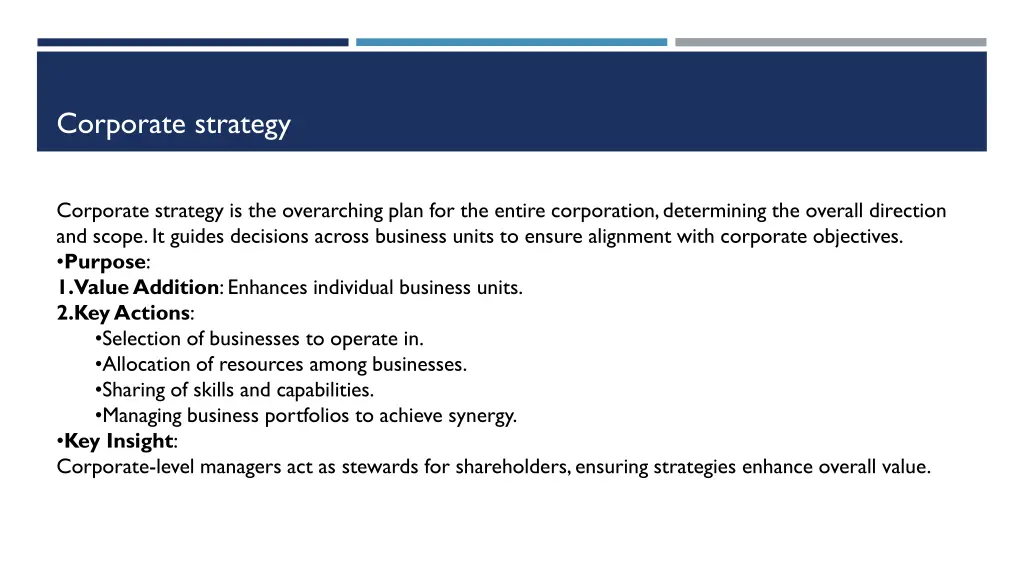 corporate strategy