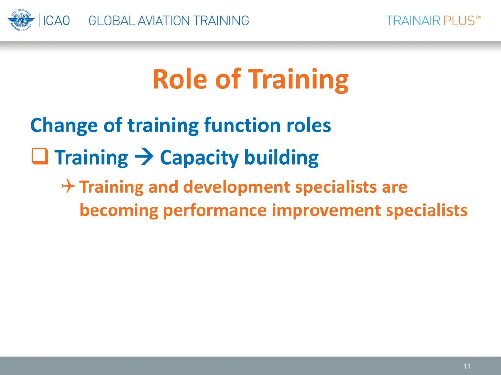 role of training 5