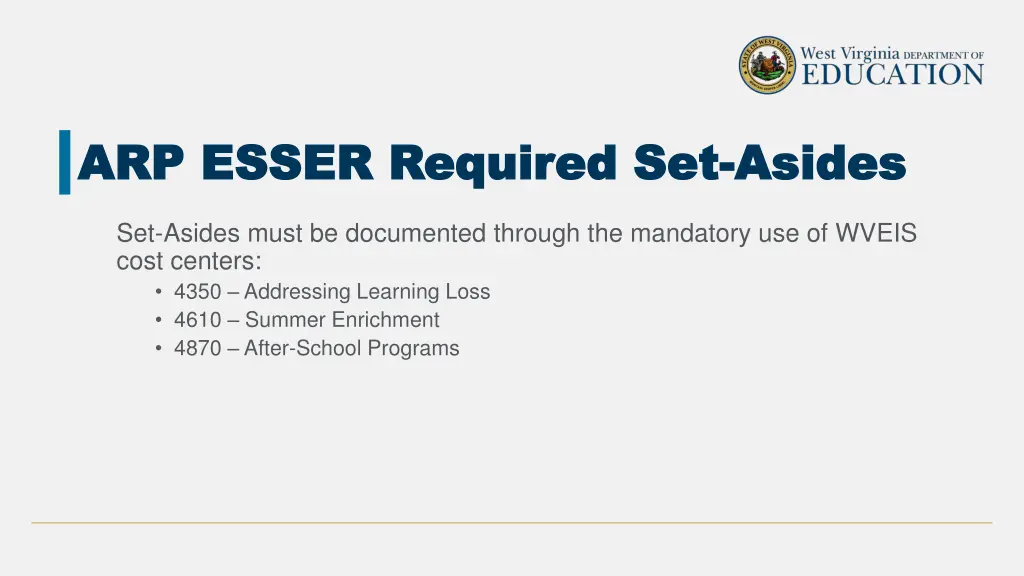 arp esser required set arp esser required 1