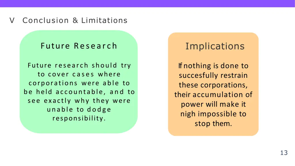 v conclusion limitations 1