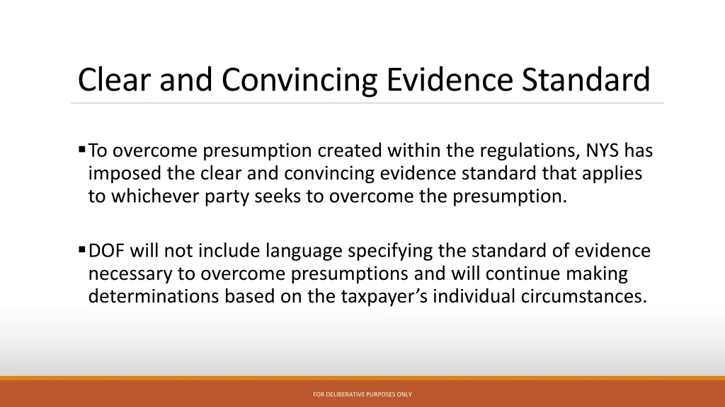 clear and convincing evidence standard