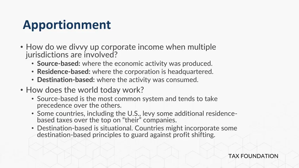 apportionment