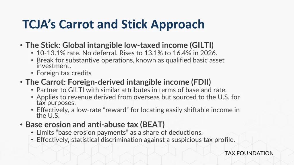 tcja s carrot and stick approach