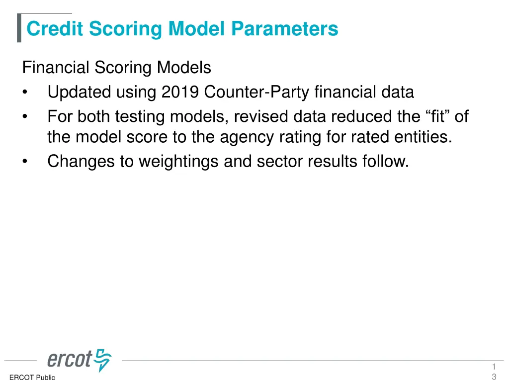 credit scoring model parameters 11
