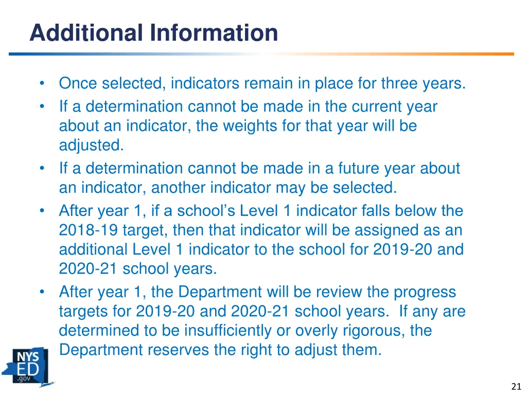 additional information