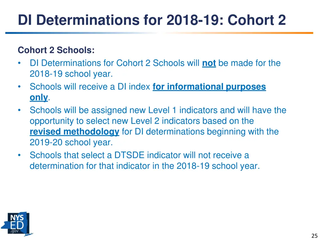 di determinations for 2018 19 cohort 2