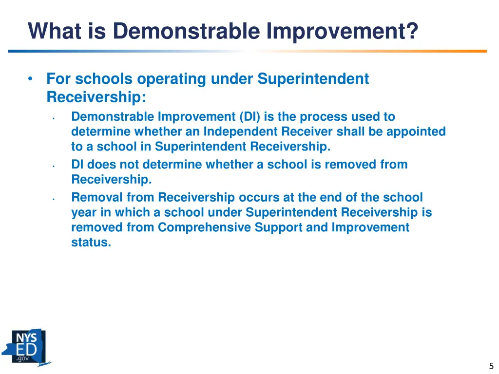 what is demonstrable improvement