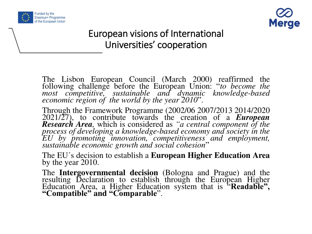 european visions of international european