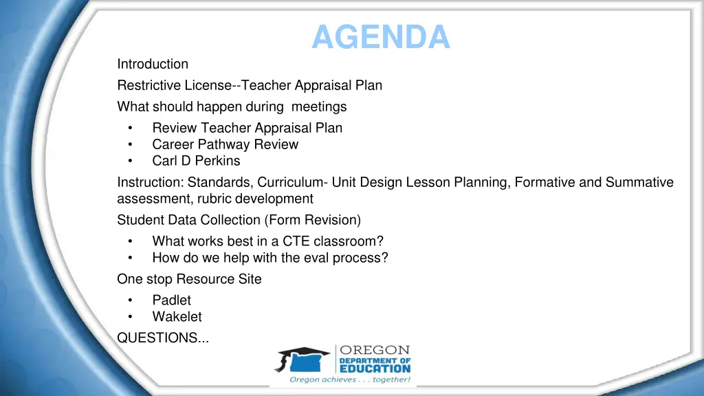 agenda