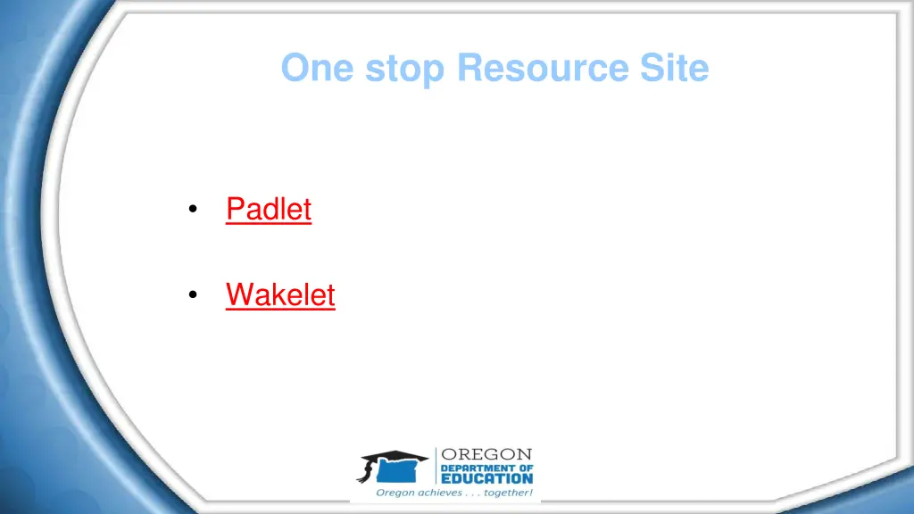 one stop resource site
