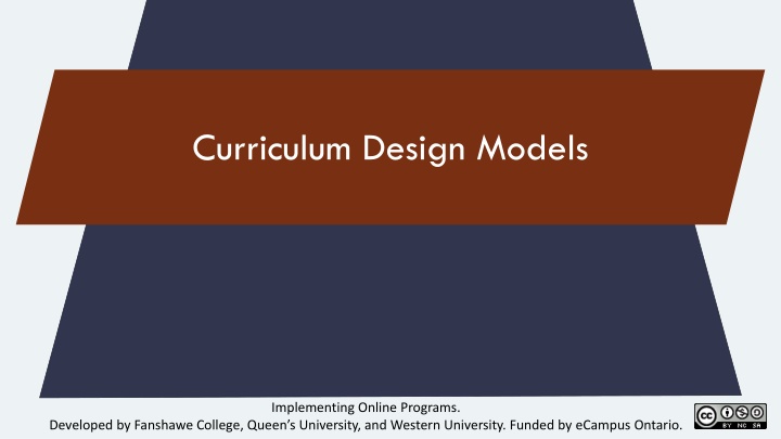 curriculum design models