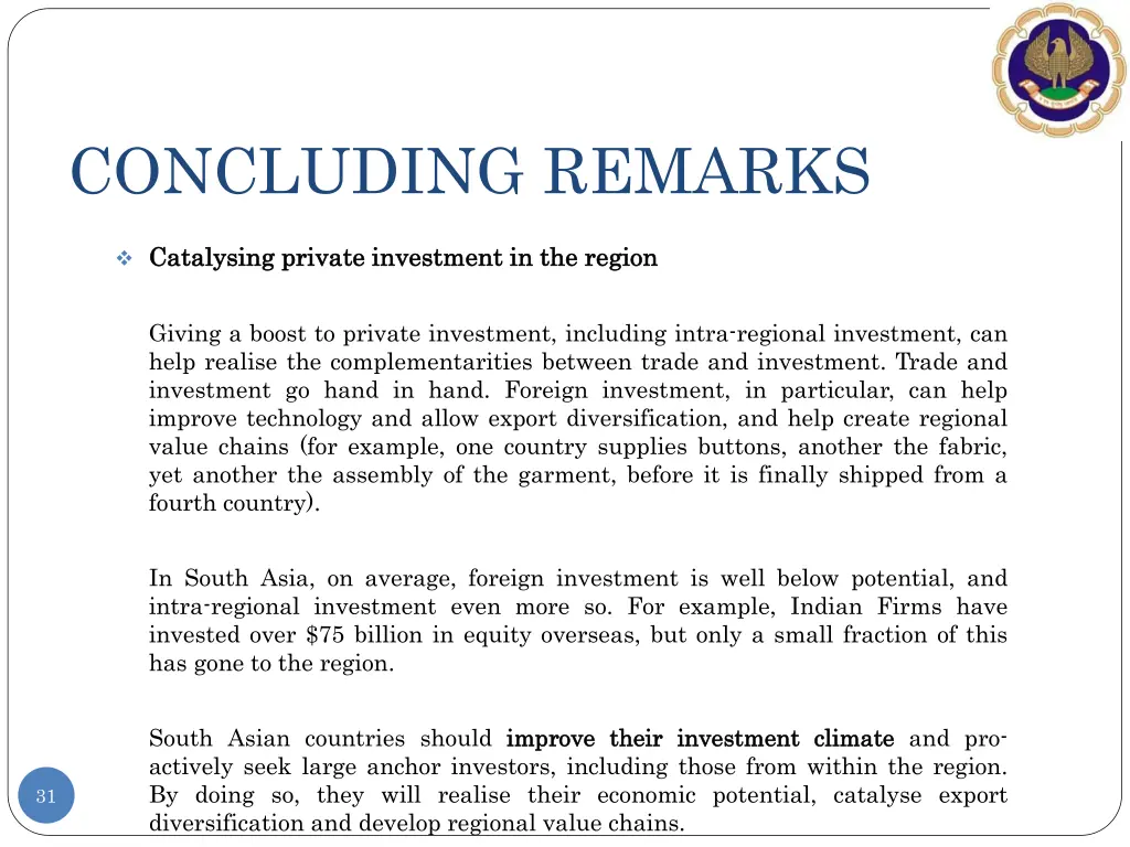 concluding remarks 3