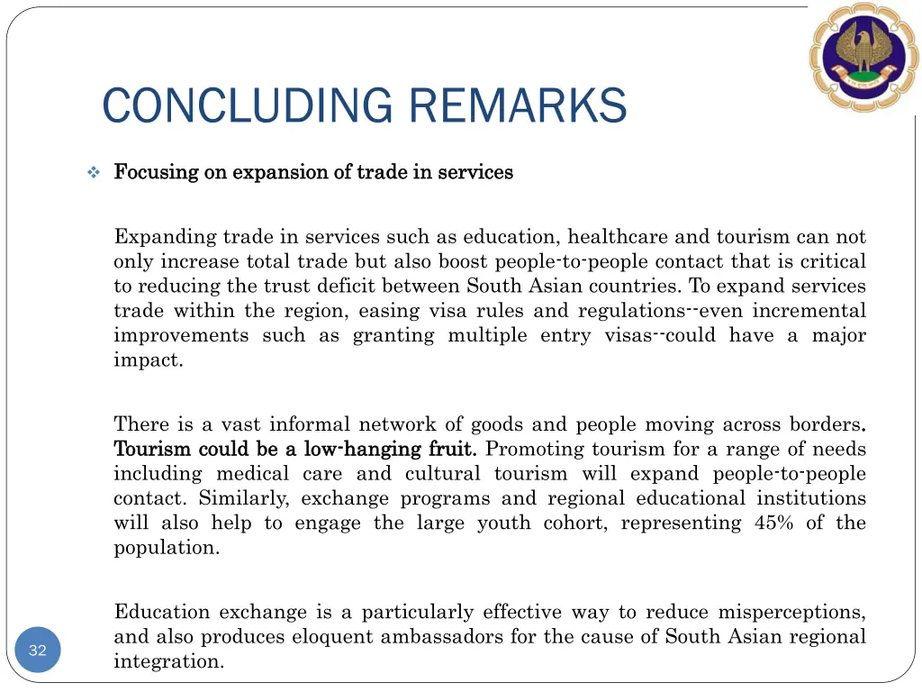 concluding remarks 4