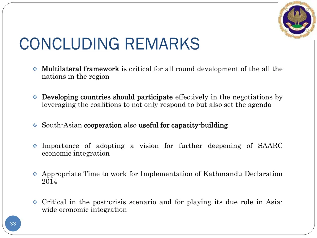 concluding remarks 5