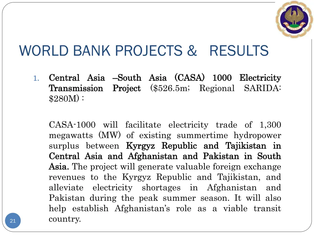 world bank projects results