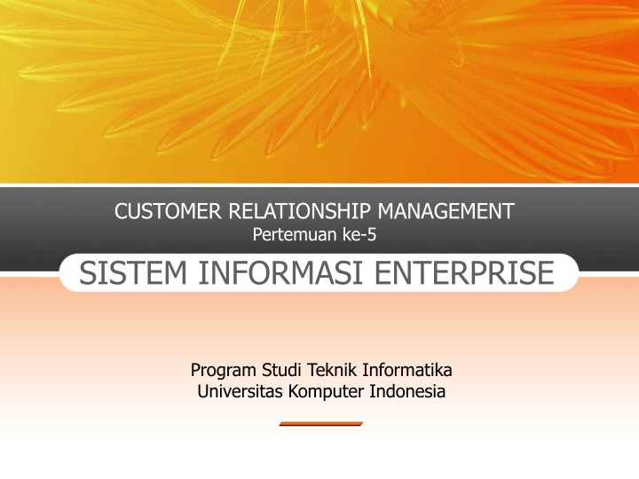 customer relationship management pertemuan ke 5