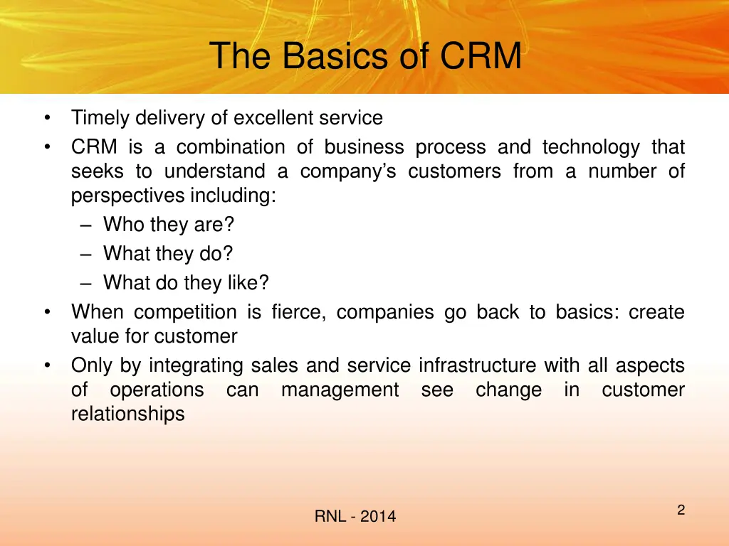 the basics of crm