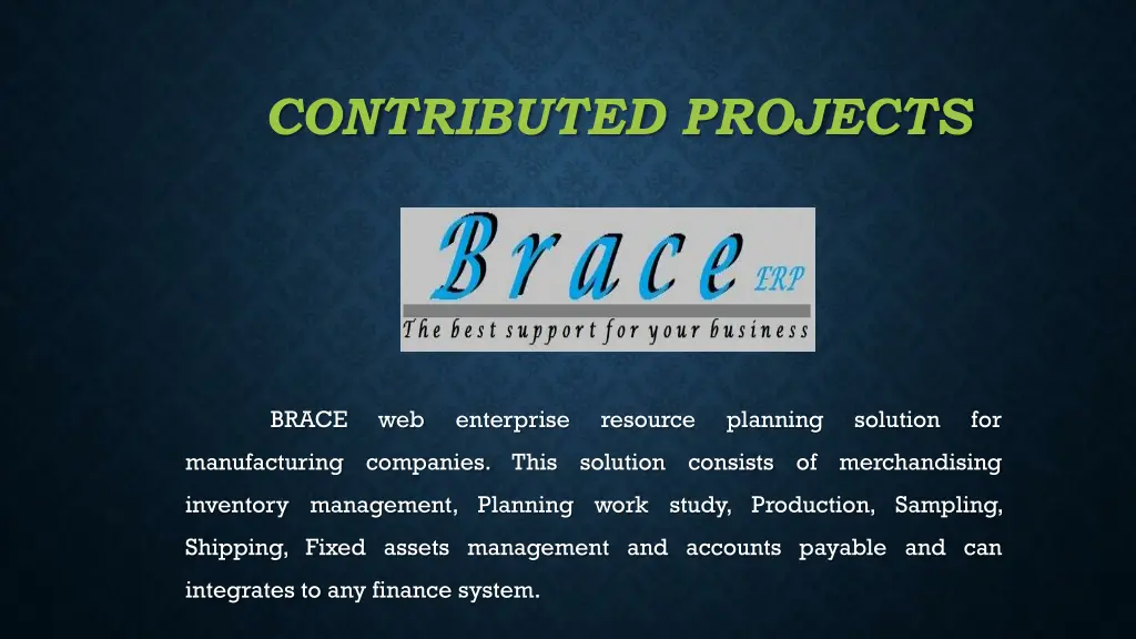 contributed projects