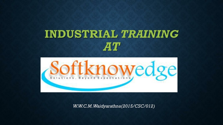 industrial training at