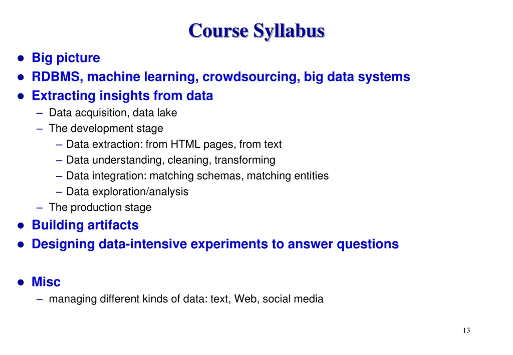 course syllabus