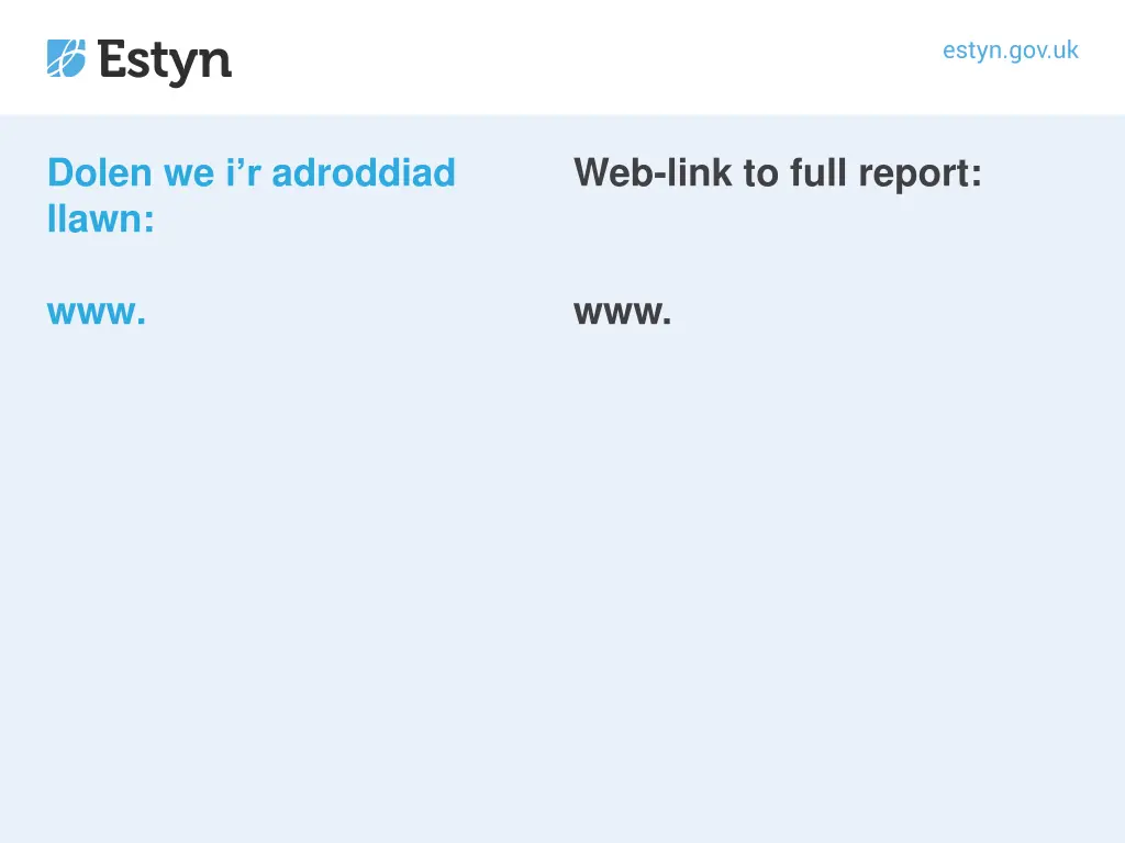 dolen we i r adroddiad llawn