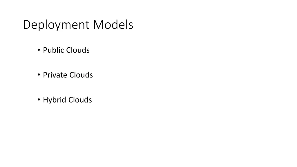 deployment models