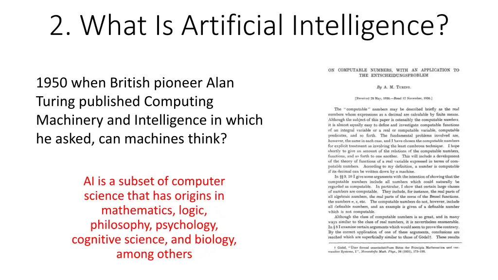 2 what is artificial intelligence