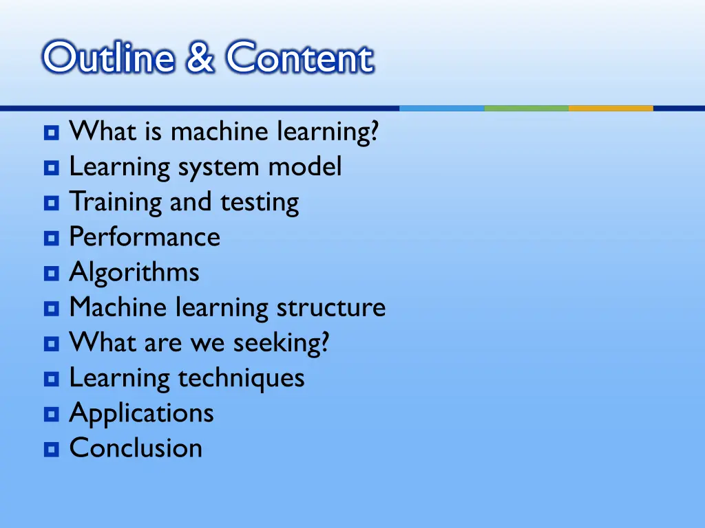 outline content